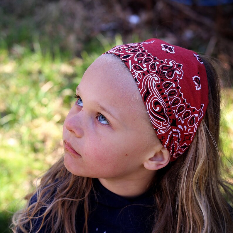 Men's Terra Cotta Bandana Headband Biker Headband Orange Etsy