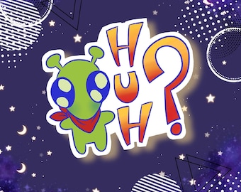 Silly Cute Alien Sticker | Vinyl weatherproof sticker