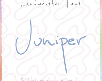 Juniper Font: .otf File for Procreate (Digital Download)