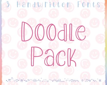 Doodle Font Pack: .otf Files for Procreate (Digital Download)