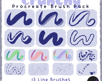 Crunchy Brushes Procreate Line-art Brush set