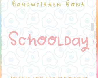 SchoolDay Font: .otf File for Procreate (Digital Download)