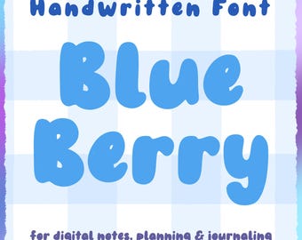 Blueberry Font: .otf File for Procreate (Digital Download)
