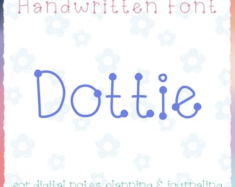 Dottie Font: .otf File for Procreate (Digital Download)