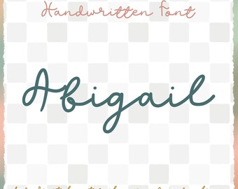 Abigail Font: .otf File for Procreate (Digital Download)