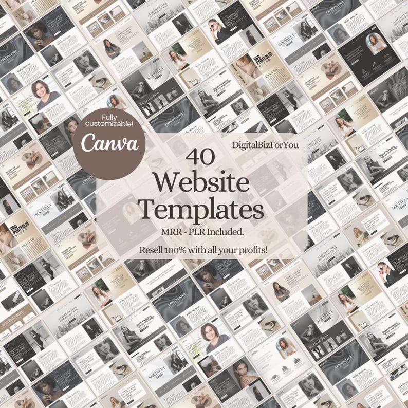 40 Canva Website Template Pack – Fully Customizable & No Coding Required