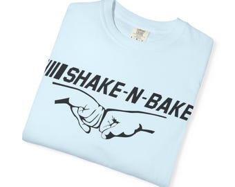 Shake-N-Bake fingers illustration T-shirt | Retro racing stripe design