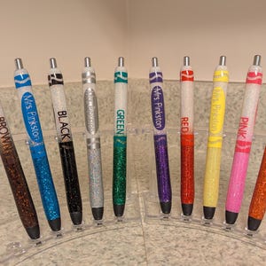 Marker Pens/Teacher Appreciation Gift/InkJoy Glitter Pen/Personalized Custom Gifts/Refillable Gel Pen