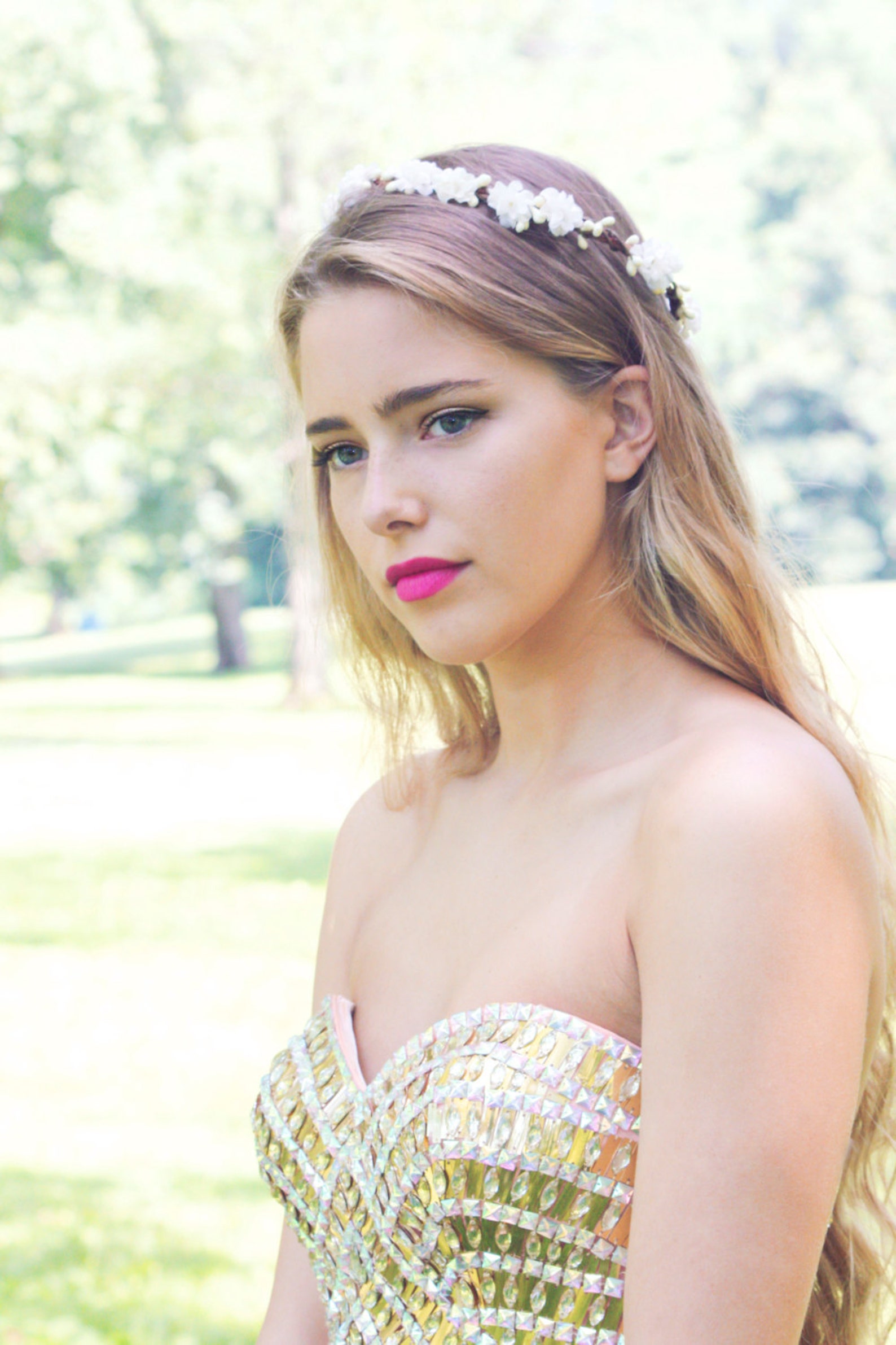 Wedding Flower Crown Wedding Headpiece Bridal Headband Flower for