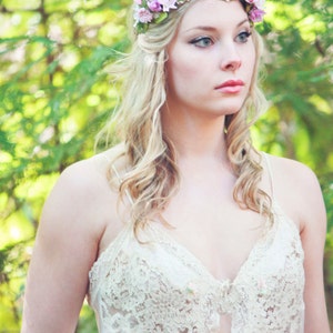 Vintage millinery flower bridal flower crown, spring flower head piece, wedding hair image 3