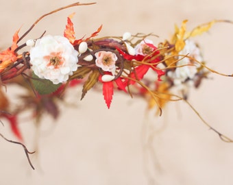 autumn wedding, autumn crown, rustic wedding, bridal hair band, autumn bridal crown