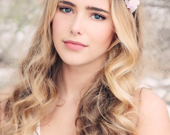 paarse bloem, bruids zendspoel, rustieke bruiloft bloem, bruids haar zendspoel, bosrijke bruiloft