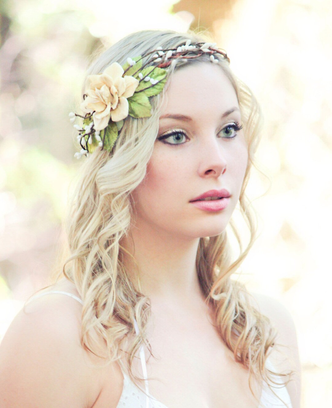 Wedding Headband Bridal Head Piece Garden Party Pine Cone Etsy