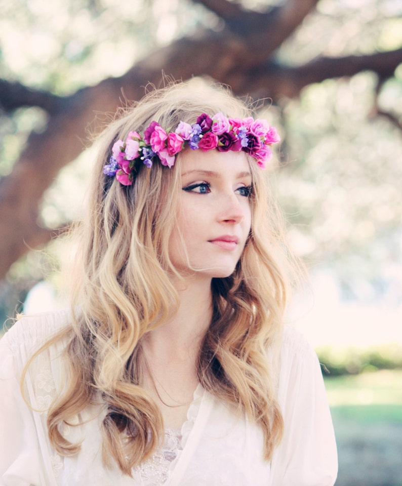 Wedding Flower Bridal Hair Accessory Roses Hair Wreath Etsy