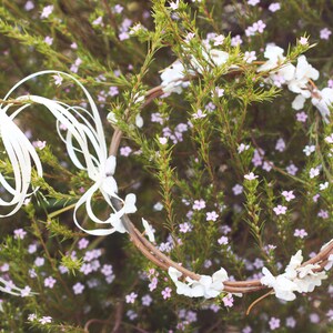 Flower crown, rustic head wreath, wedding headband, bridal hair, wedding crown image 6