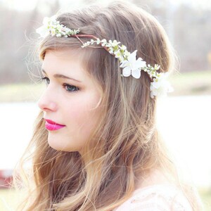 bridal hair acessories, wedding headpiece, woodland flower, bridal hair flower, rustic wedding, bridal headband image 2