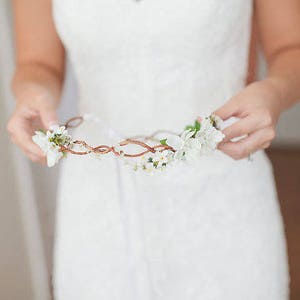 bridal hair acessories, wedding headpiece, woodland flower, bridal hair flower, rustic wedding, bridal headband image 6