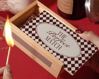 Grande boîte d'allumettes personnalisée pour mariage, cadeaux parfaits pour couple, boîte-cadeau personnalisée pour mariage, cadeau d'anniversaire, cadeau de fiançailles
