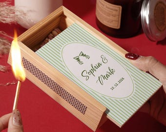 Personalisierte Große Streichholzschachtel für Paare, Perfekte Hochzeitsgeschenke für das Brautpaar, Jubiläumsgeschenke, Verlobungsgeschenke, Einweihungsgeschenke