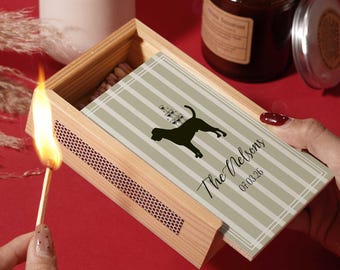 Personalisierte Streichholzschachtel für Paare, das perfekte Paar Hochzeitsgeschenke für Paare, Einweihungsgeschenke, maßgeschneiderte Haustier-Hochzeits-Streichholzschachtelbevorzugungen