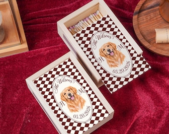 Personalized Large Matchbox for Wedding, Perfect Match Gifts for Couple, Custom Bridal Party Gift Box, Anniversary Gift, Engagement Gift