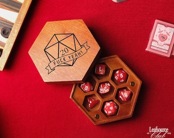 Personalisierte Würfelbox, Holz Würfel Organizer, Daggerheart Würfel, RPG Würfel Rollmatte Tischplatte, Spiel D & D Würfelschale, personalisiertes Geschenk für DM