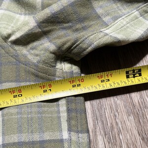 True Vintage 50-tals Pendleton ullrutig flanellskjorta CPO herrskjorta 15 1/4 NOS bild 17