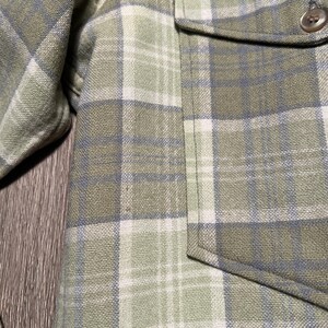True Vintage 50-tals Pendleton ullrutig flanellskjorta CPO herrskjorta 15 1/4 NOS bild 8