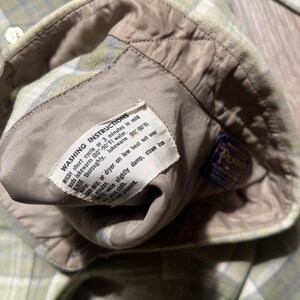 True Vintage 50-tals Pendleton ullrutig flanellskjorta CPO herrskjorta 15 1/4 NOS bild 16