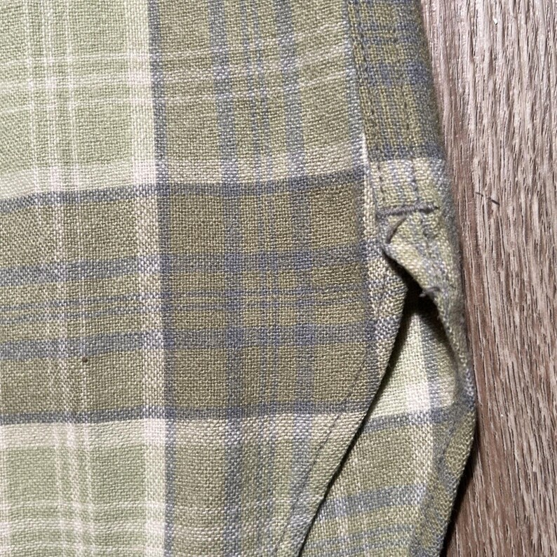 True Vintage 50-tals Pendleton ullrutig flanellskjorta CPO herrskjorta 15 1/4 NOS bild 13