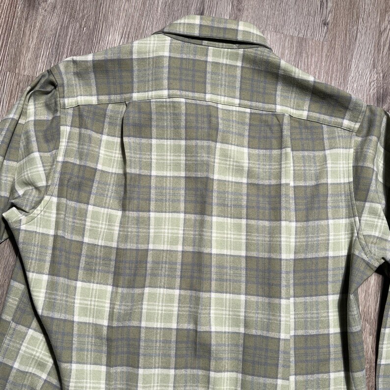 True Vintage 50-tals Pendleton ullrutig flanellskjorta CPO herrskjorta 15 1/4 NOS bild 15