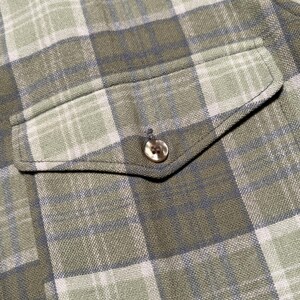 True Vintage 50-tals Pendleton ullrutig flanellskjorta CPO herrskjorta 15 1/4 NOS bild 12