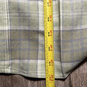 True Vintage 50-tals Pendleton ullrutig flanellskjorta CPO herrskjorta 15 1/4 NOS bild 18