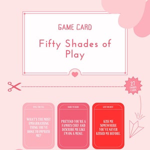 Cincuenta Sombras de Juego: ¡Un juego de cartas para parejas, para darle vida a tu Día de San Valentín!