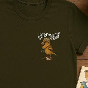 Camiseta para amantes de las aves - Picogordo - Regalo divertido para observar aves - Camiseta con dibujo retro de pájaro