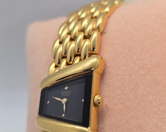 SEIKO　Rivoli ゴールド 腕時計 Rare Vintage Seiko Rivoli Asymmetrical Trapezoid Quartz