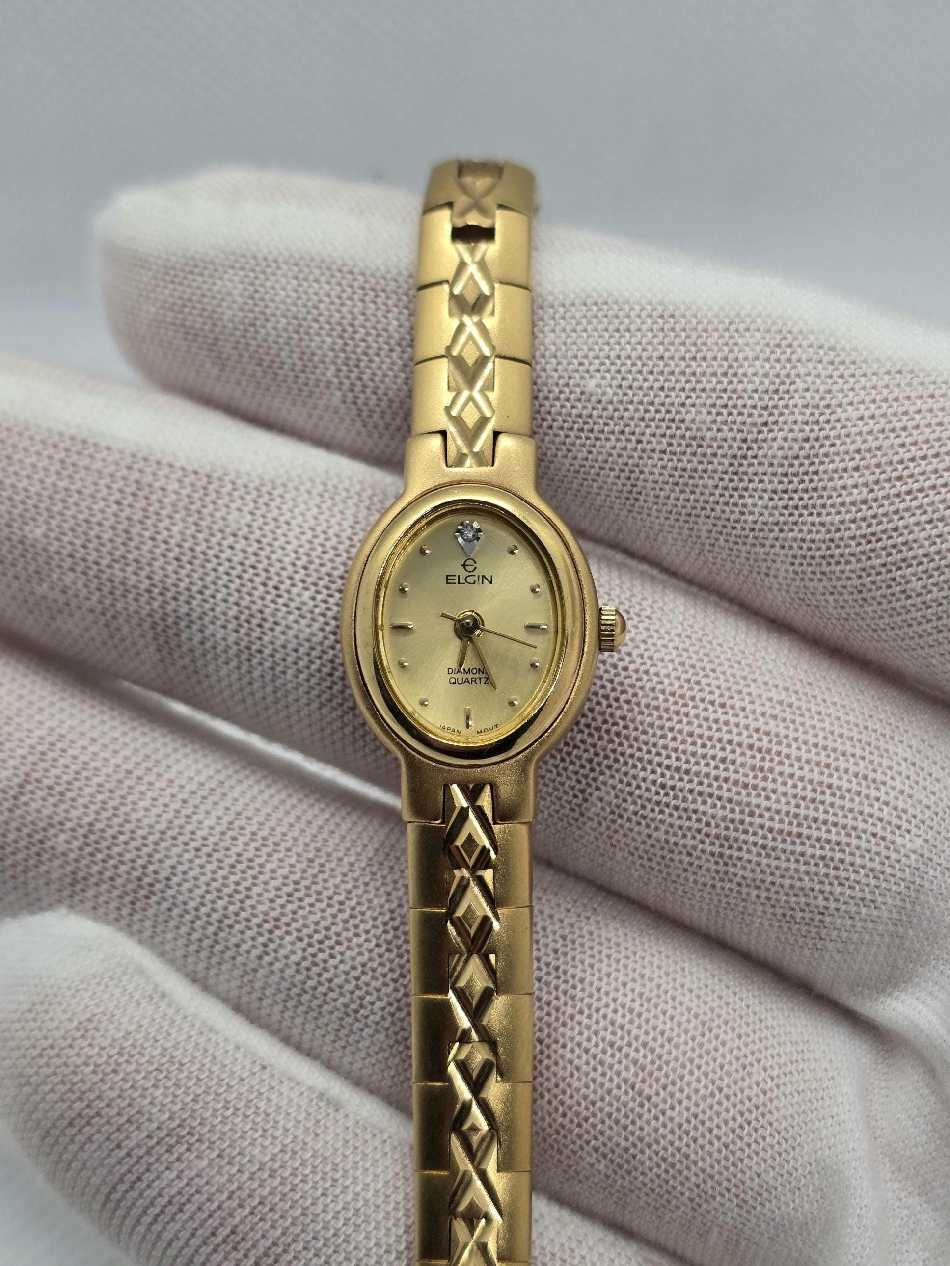 Diamond Elgin Watch - Etsy