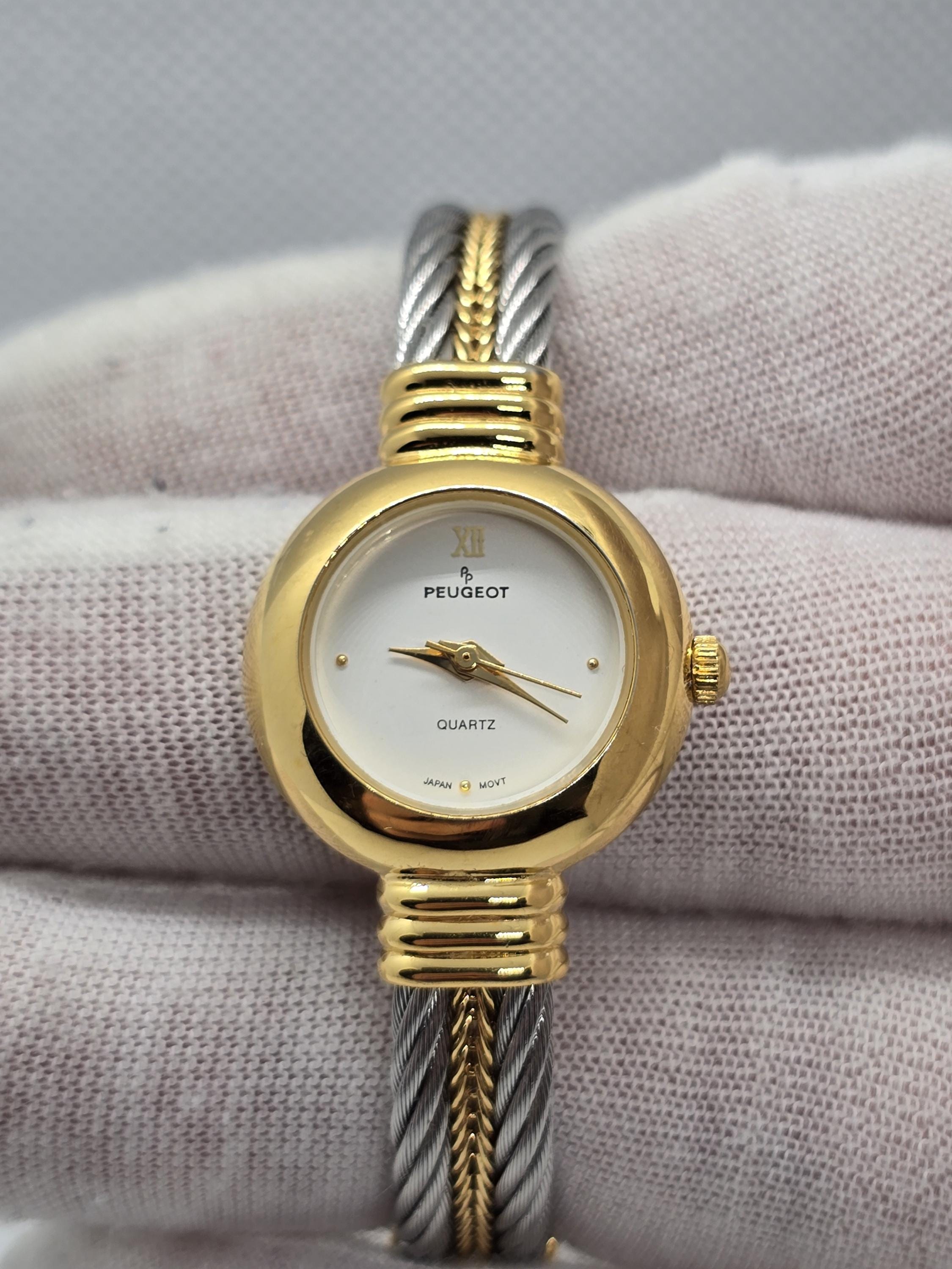 Peugeot Watch Women 22mm Silver Gold Two Tone Twisted Cable  display picture 1