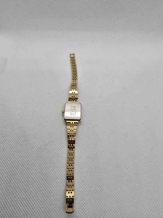 Dainty Rectangular Two Tone Ladies Watch - Etsy Vintage Watch Gold Silver Mixed White Rectangle Square Small Dainty Antique main image 1