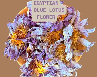 100% Organic Egyptian Blue Lotus flower-premium herbal tea-caffeine-free.