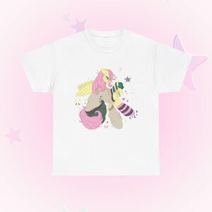 Camiseta Fluttershy (envío a la UE), linda camiseta unisex de My Little Pony, camiseta con gráficos vibrantes de MLP, camiseta de dibujos animados kawaii