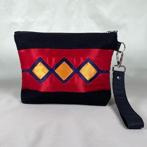 Pulsera con cremallera y diseño de cintas cosidas a mano de los nativos americanos Osage