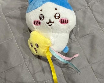 Chiikawa Plush Keychain, Hachiware Usagi Star Hugging Plush Doll Pendant, Cute Bag Charm Gift