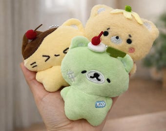 Kawaii Bear Plush Keychain, Honeydew Bear Pendant Plush, Birthday Gift For Her