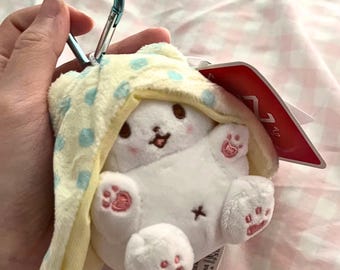 Bunny Bear Mini Plush Keychain, Soft 11cm Stuffed Animal Pendant, Gift for Her
