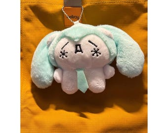 Chaveiro de pelúcia Hatsune Miku, pingente fofo de pelúcia de anime, presente de aniversário para amantes de anime