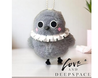 Love and Deepspace Crow Keychain, Halloween Plush Keychain, Gift for Anime Lover