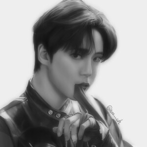 ateez rocky yunho  print, realism art