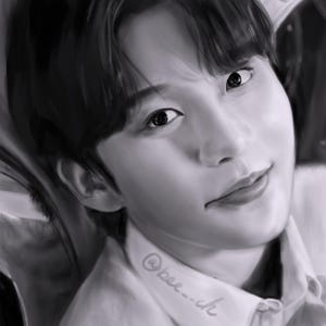 ateez jongho print, realism art