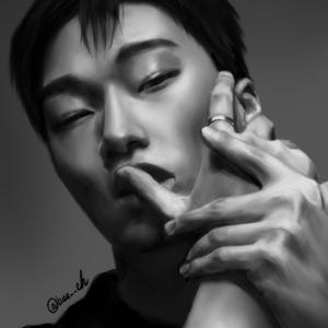 ateez sexy san print, realism art
